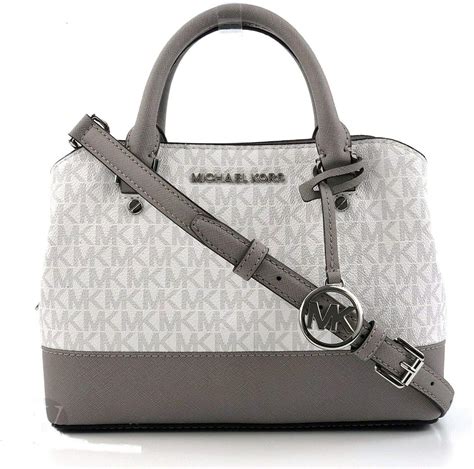 michael kors beige white bag|Michael Kors grey crossbody bag.